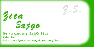 zita sajgo business card
